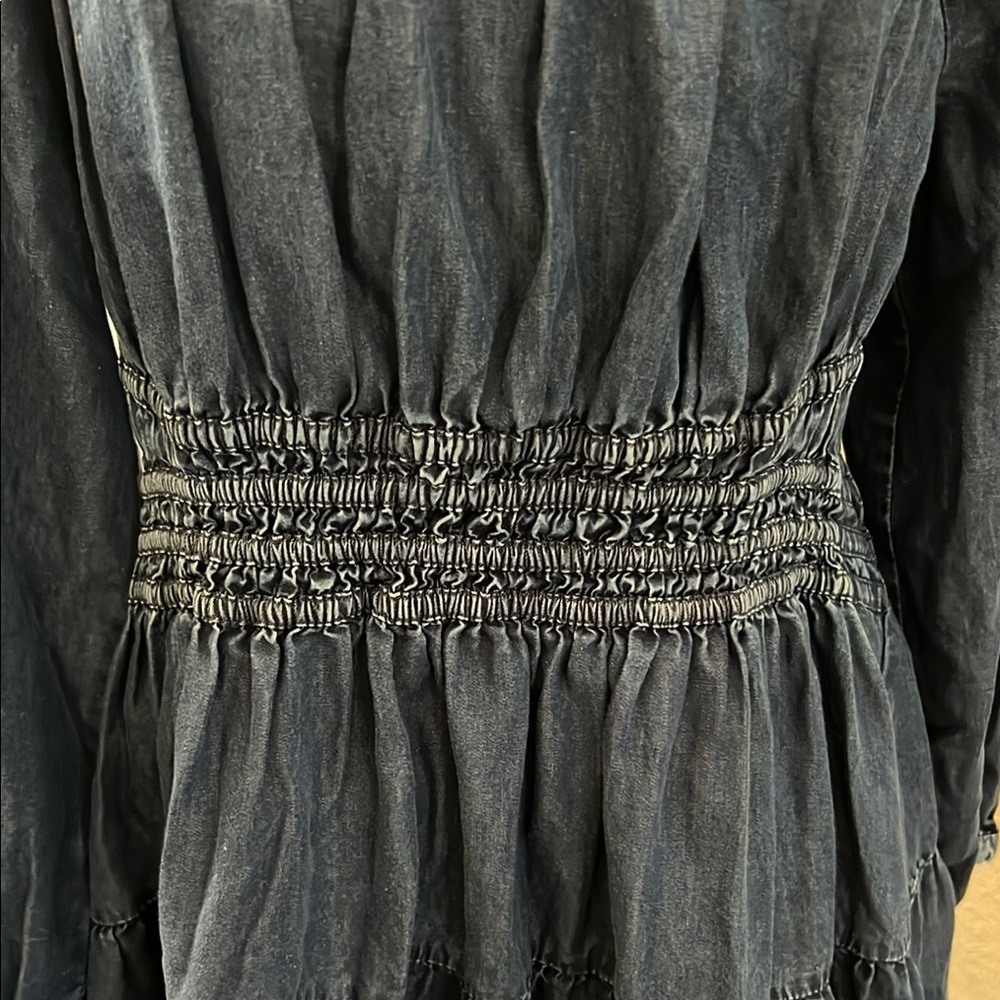 Sam Edelman Blue Tiered Ruffled Sundress - Picture 2 of 6